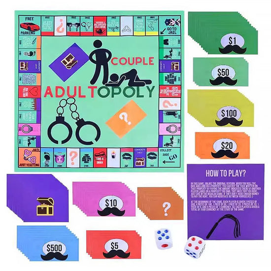 Adultopoly Board Game Couple Board Game Interactive Relationship Card Game Portable Couple Game Valentines Gifts for Him Her SS69