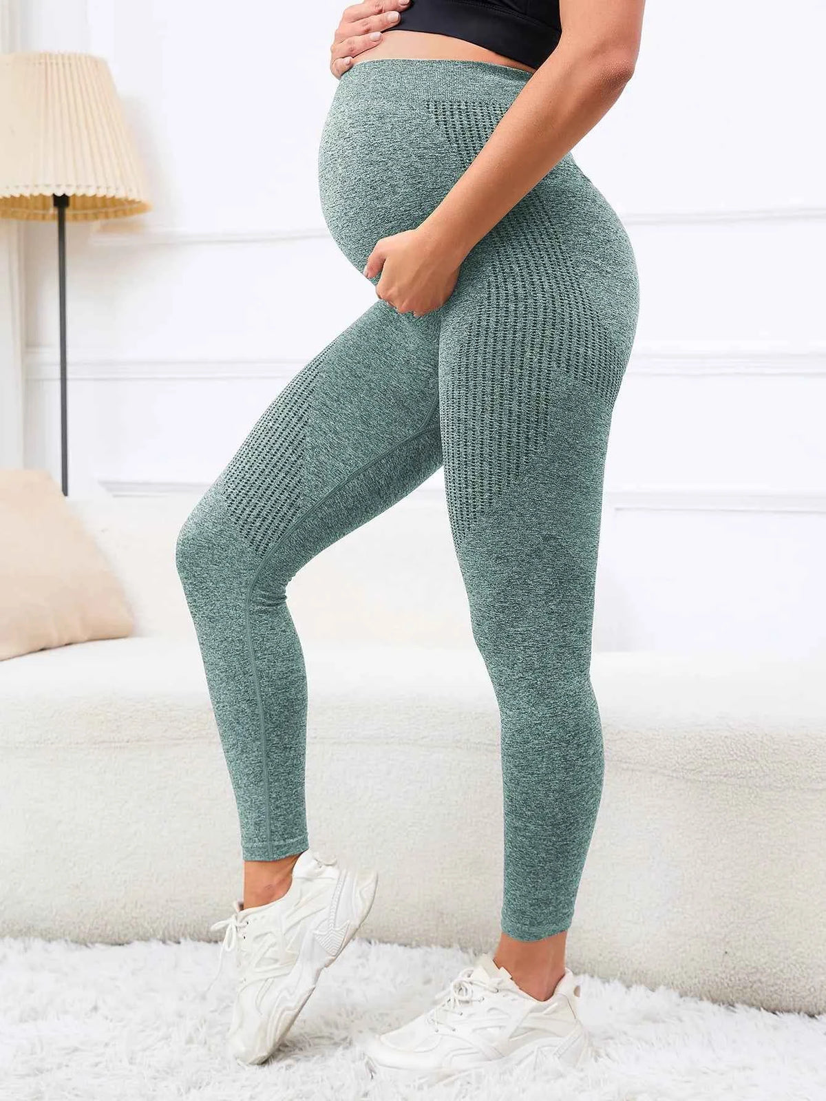 Pregnant Women's Thin Bottoming Pants Spring And Summer New Maternity High Elastic Belly Support Pants