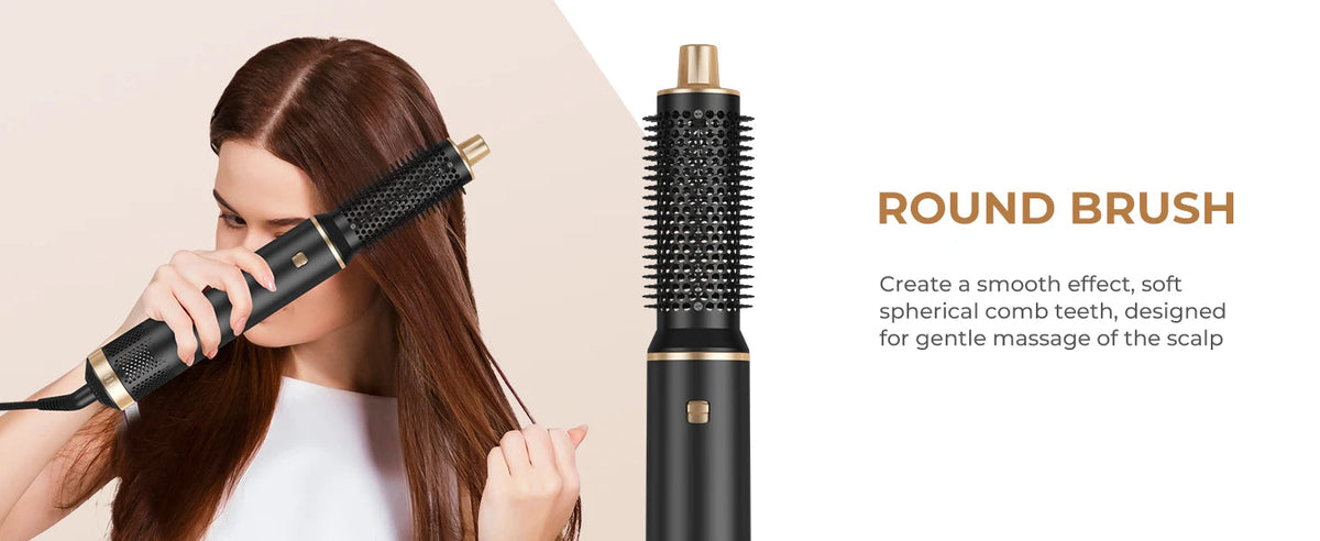 Hair Dryer 5 in 1 Electric Comb Negative Ion Straightener Comb Curling Iron Detachable Multifunctional Heating Brush Hair Dryer SS69
