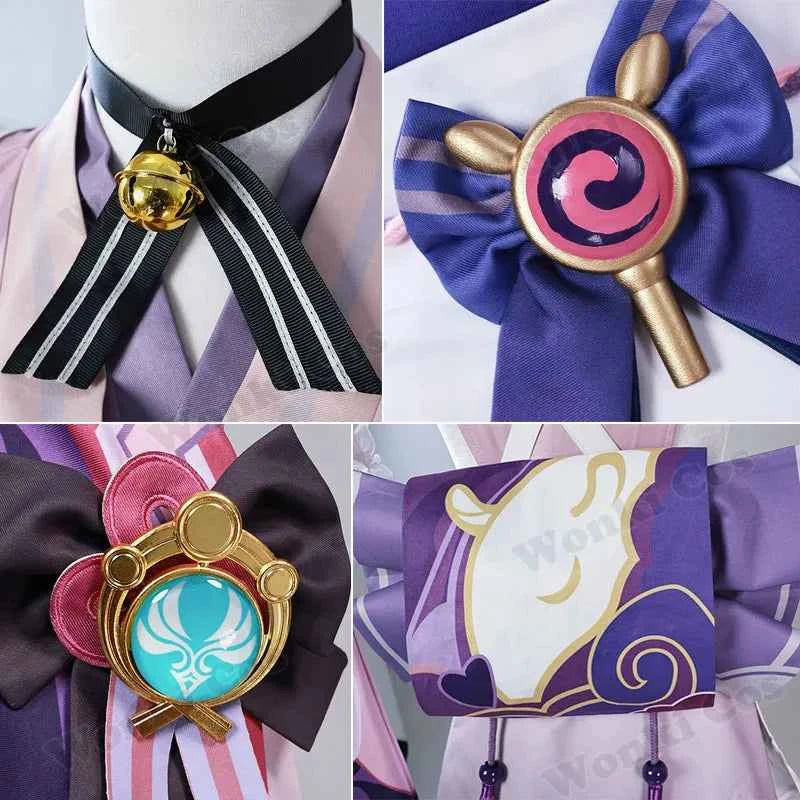 New Arrival Yumemizuki Mizuki Cosplay Costume Wig for Game Impact Women Kimono Dress Women Role Play Outfits