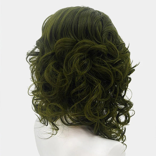 SS69 Joker Cosplay Wig, 35cm Curly Green High Temperature Fiber Hair