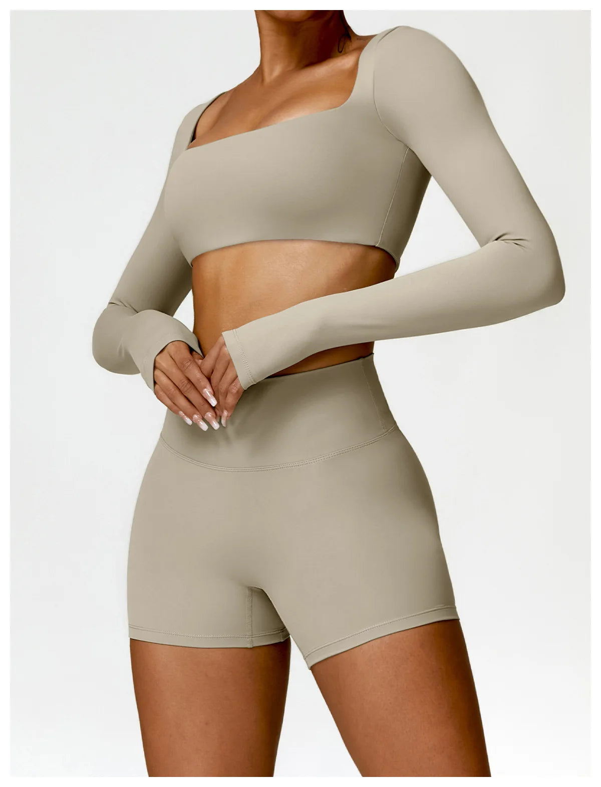 2PCS Yoga Suit Sports Set Women Quick-Drying Gym Set Women Tracksuit Running Workout Long Sleeve Sports Shirt Yoga Clothing SS69
