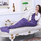 Handmade Crochet Mermaid Tail Blanket - Soft Imitation Cashmere
