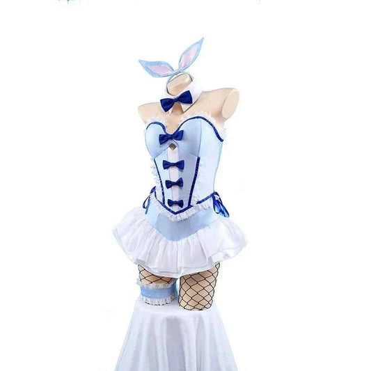 My Dress-Up Darling Kitagawa Marin Cosplay Blue Bunny Girl Marin Kitagawa Wig Bunny Ear Cosplay Costume Con Outfit