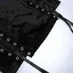 Punk Grunge High Split Hem Straps Dess 90s Streetwear Gown Women Sexy Corn Bandage Velvet Dresses Mall Gothic Clothing