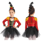Inlzdz Women's Sequin Tassel Ringmaster Leotard Dress
