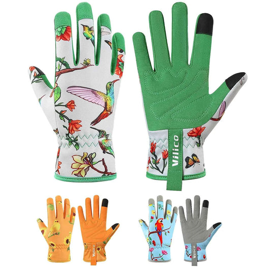 Gardening Gloves for Women Breathable leather Garden Gloves with Grip Thorn-Proof Puncture-Resistant Work Gloves