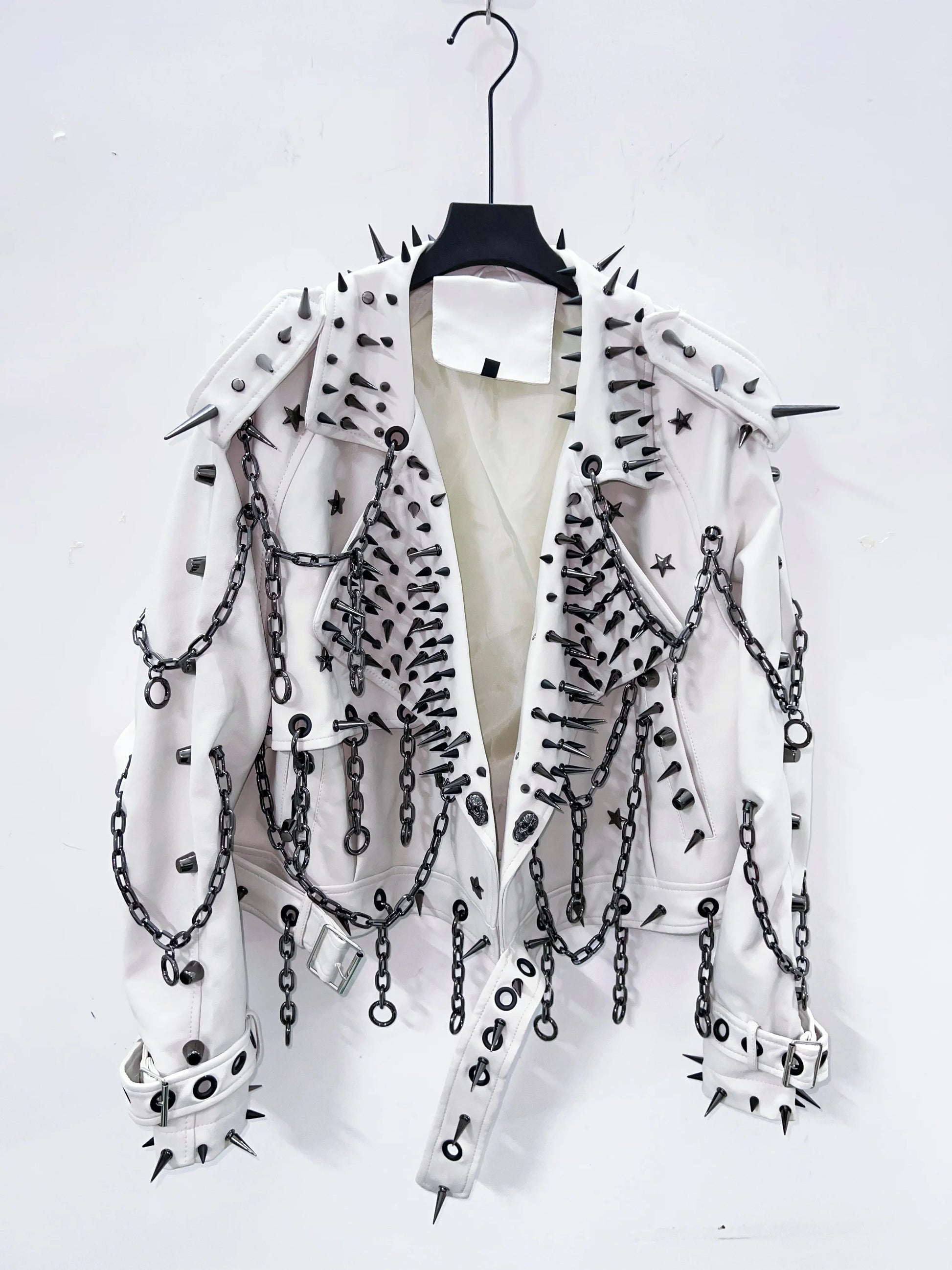 vintage Leather  y2k  Jacket Skull Jacket Punk Jacket  gothic Leather gothic clothes y2k fashion y2k clothes  harajuku Jacket SS69