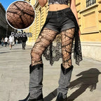 Women's bat pattern mesh socks high elasticity comfortable sexy hot girl trendy leggings for outdoor party street casual wear