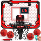 JOYFY LED Indoor Basketball Hoop with Scoreboard & 4 Balls