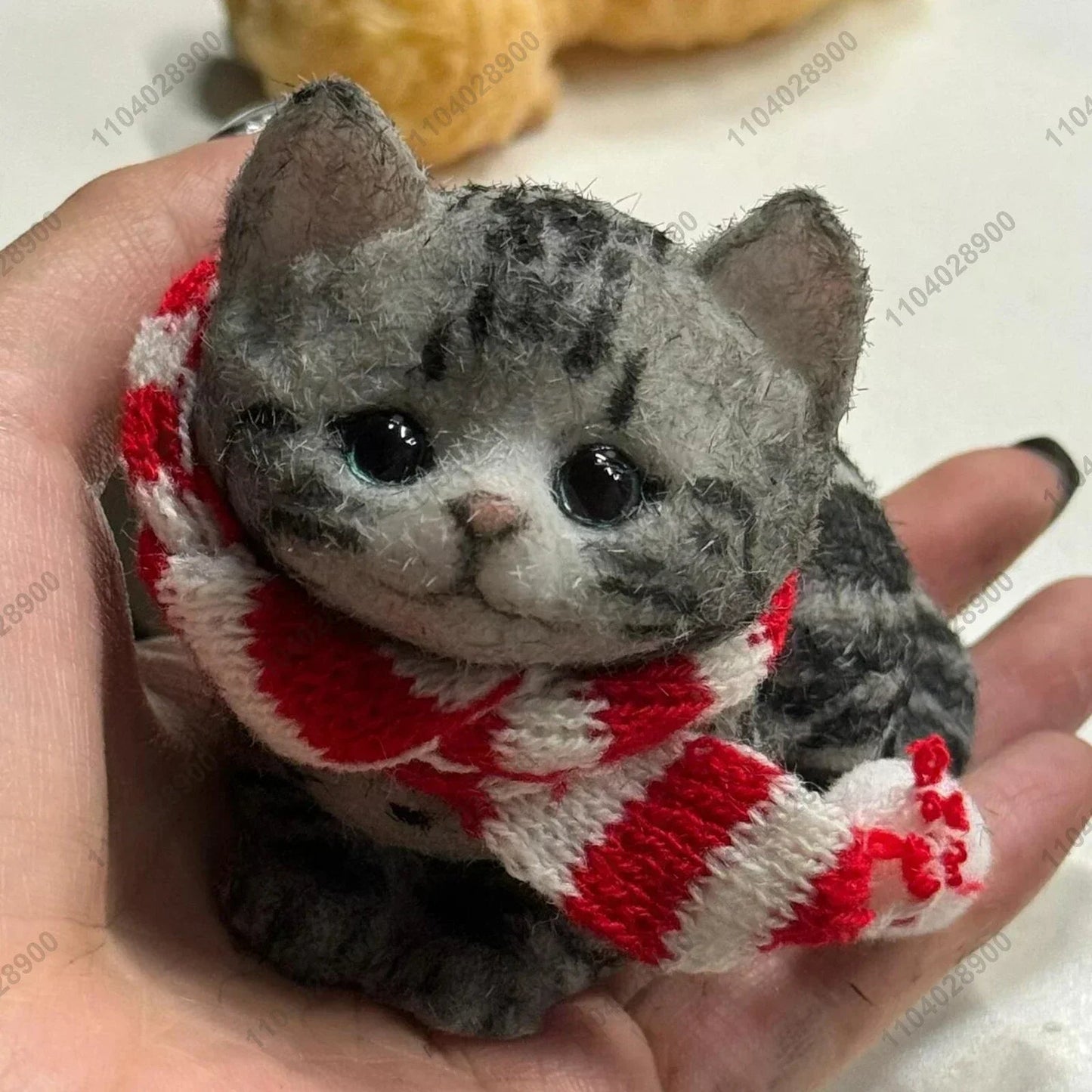 Handmade Kitty Cat Taba Squishy Silicone Fuzzy Kitten Soft Cat Mushy Squeeze Toy Mochi Toy Hand Relax Stress Release Gift Toy SS69 33.69 VIOLET/紫罗兰
