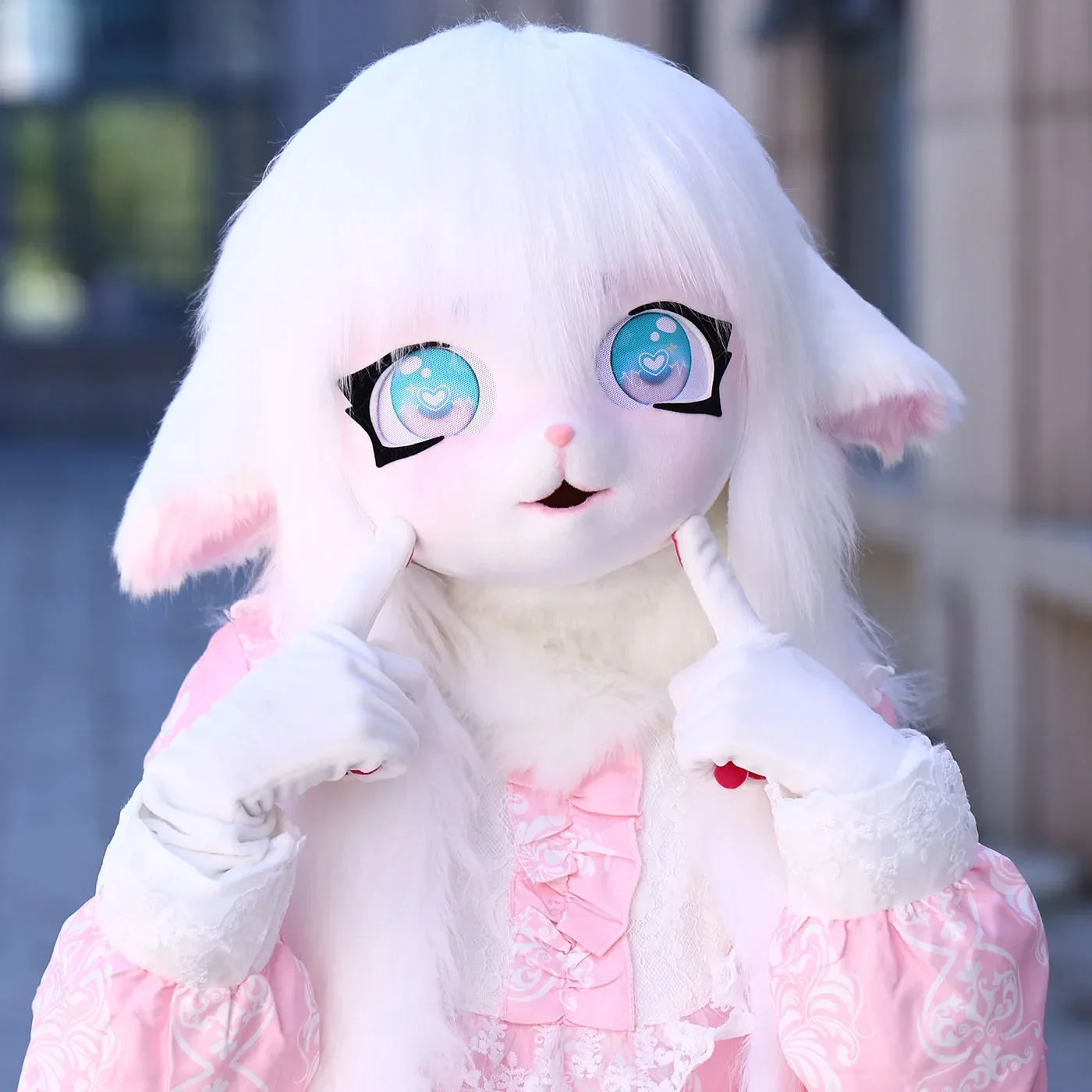 Kig Furry Mask Plastic Headbase for Adult Cosplay Costume