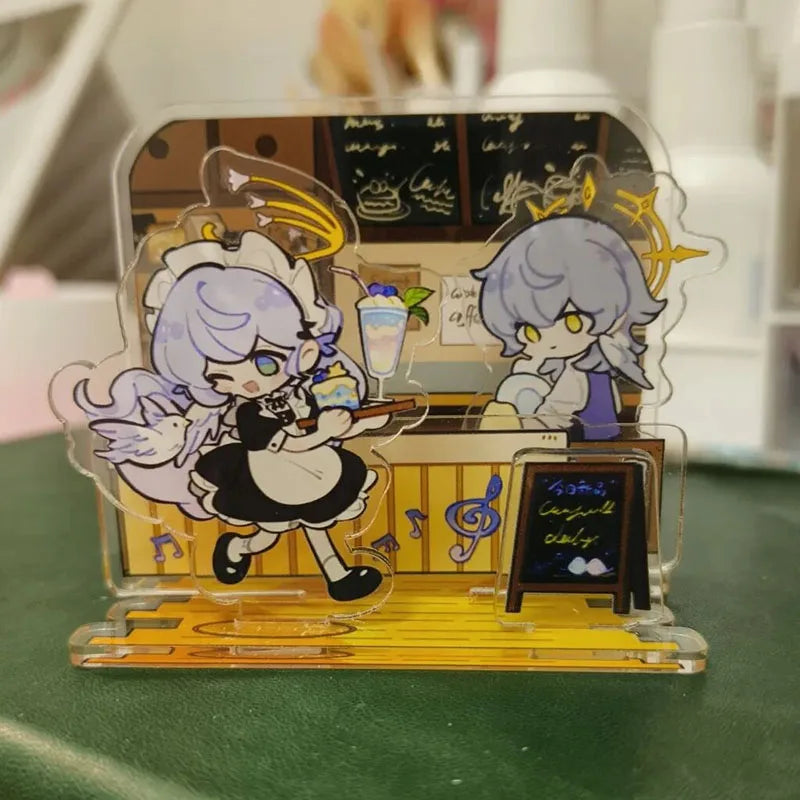 Game Honkai Star Rail Robin Sunday Cosplay Acrylic Figure Stand Kawaii Coffee Shop Standing Plate Ornament Accessories Prop SS69