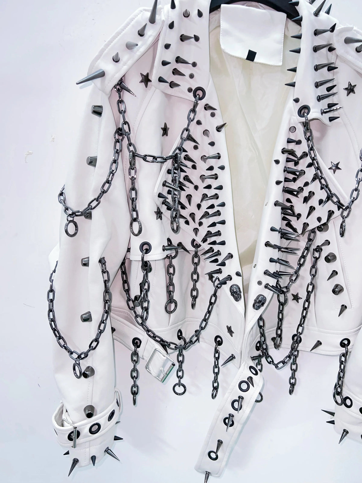 vintage Leather  y2k  Jacket Skull Jacket Punk Jacket  gothic Leather gothic clothes y2k fashion y2k clothes  harajuku Jacket SS69