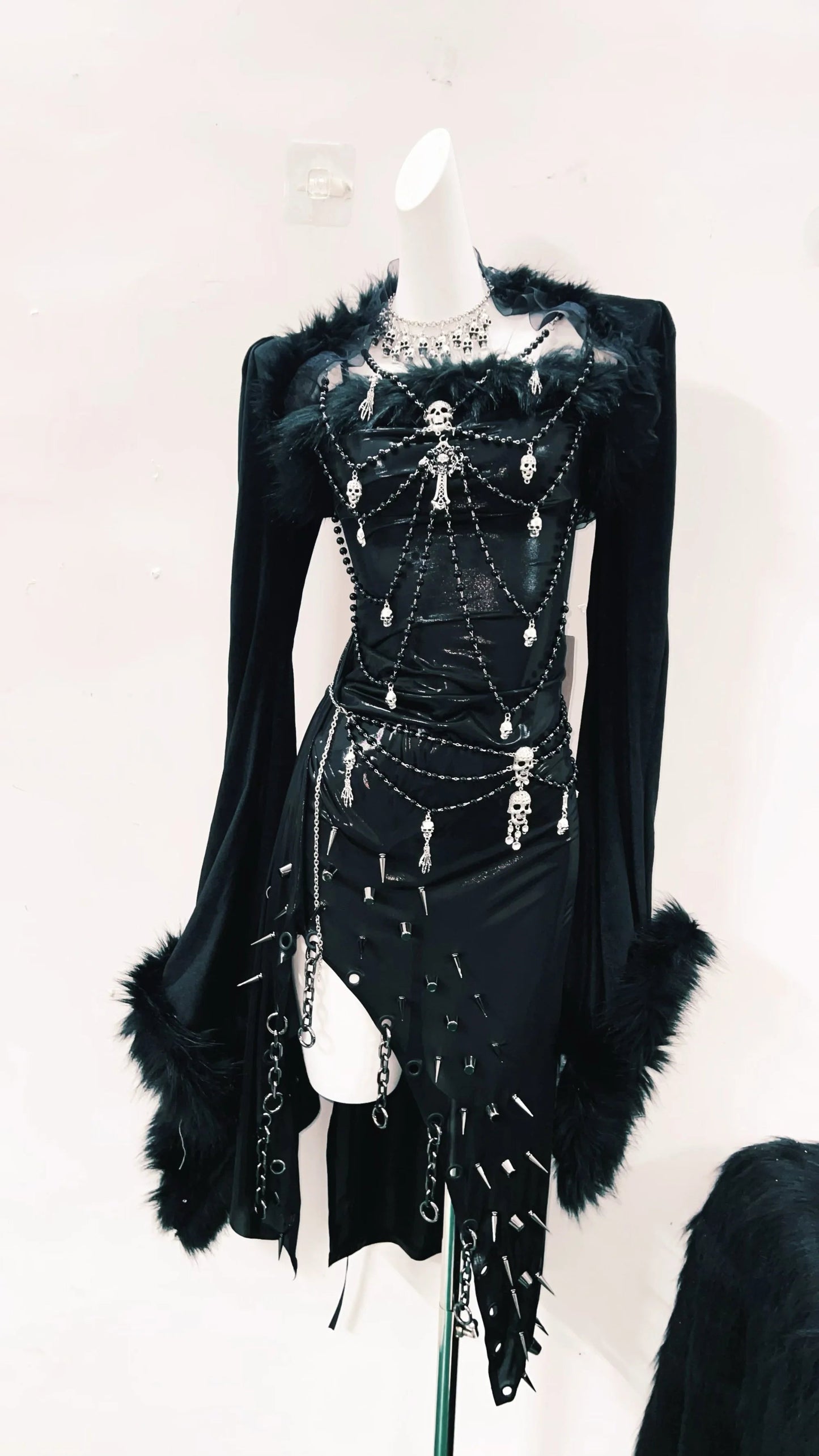 Gothic dress skull dress  y2k dress Harajuku dress Unique dress Sexy dress cross dress vintage dress gothic clothes y2k fashion SS69 76.69 3 pieces / M