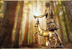 Moon Goddess Resin Statue 27cm Celestial Altar Decor