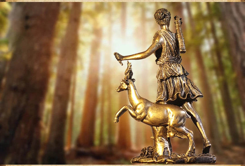 Moon Goddess Resin Statue 27cm Celestial Altar Decor