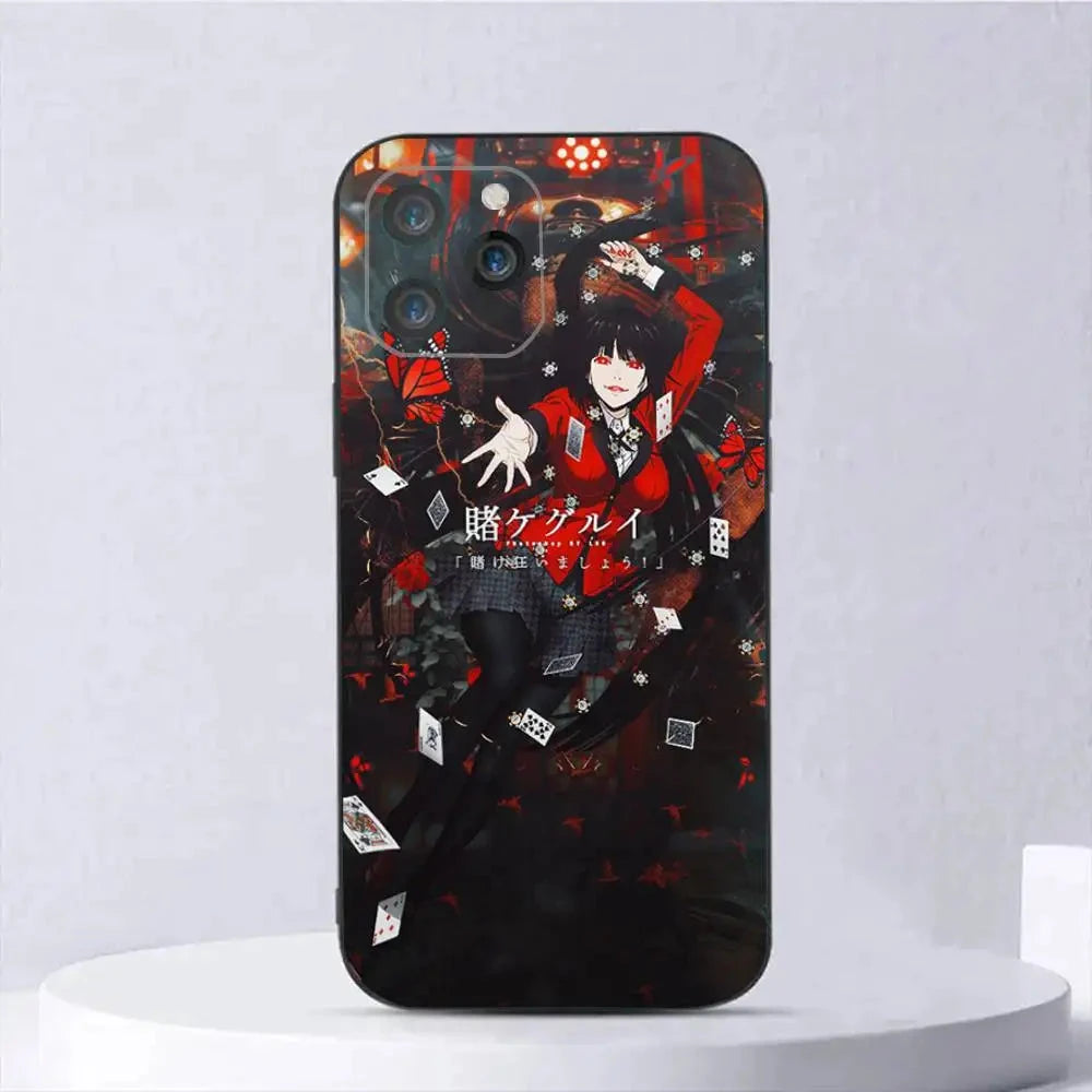 1pc Japanese Anime Kakegurui Jabami Yumeko Phone Case Silicone Soft For IPhone 17 Air 16 15 14 13 12 11 Plus Pro Max Plus SS69 11.69 For IPHONE 16PROMAX / z4