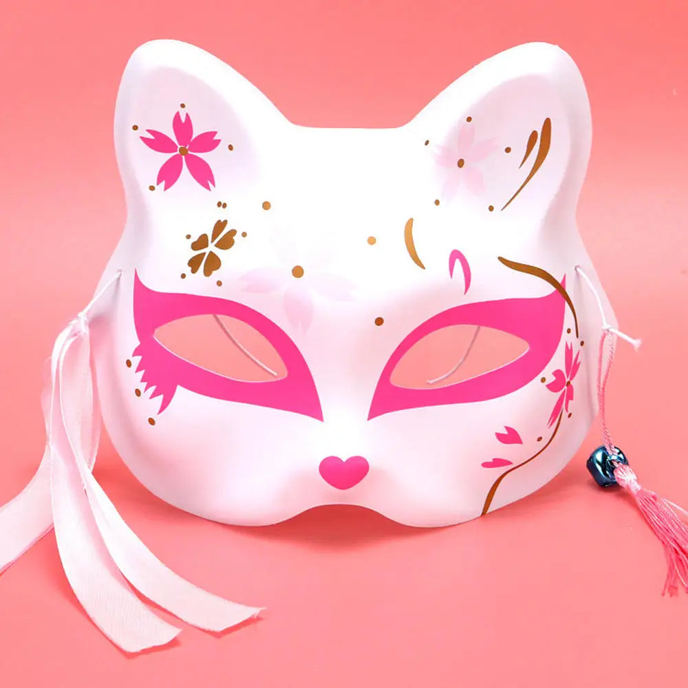 Exaggerated Rabbit Ear Mask - Black & White PVC Costume Accessory