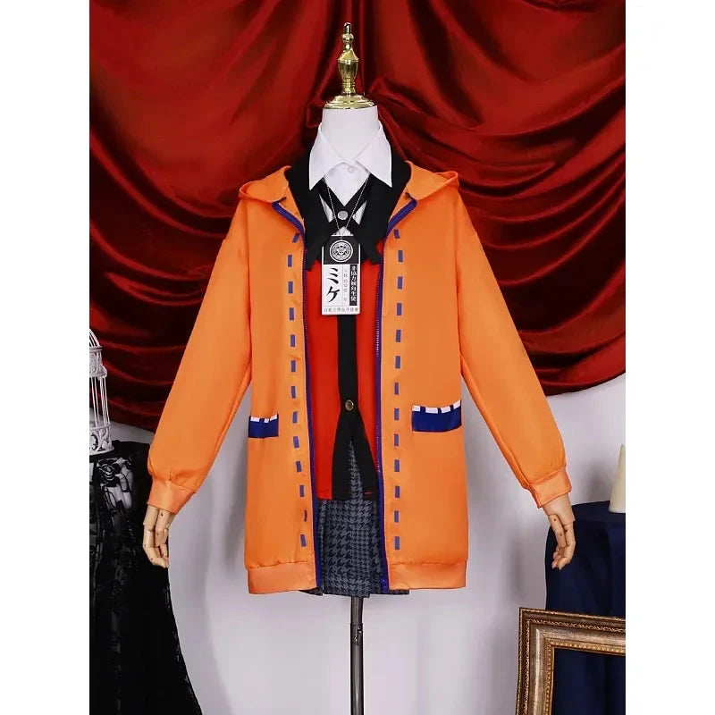 Anime Kakegurui Yomotsuki Runa Cosplay Costume JK School Girl Yumeko kishima Jacket Hoodie Coat Halloween Carnival Outfit SS69