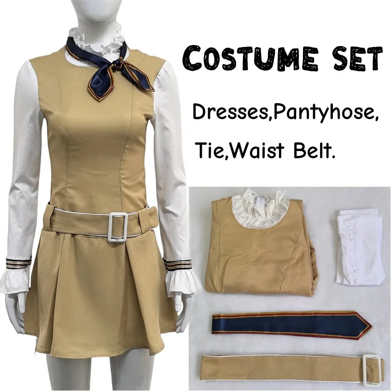 M3GAN 2.0 Megan Cosplay Costume Dress Girls Women Megan Costume Popular Clothes Brown Uniform Dress Set for Adult Comic Con SS69 39.69 Dress Only / XXL