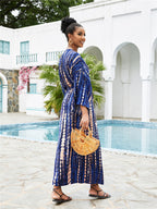 Tie Dye Kimono Swimsuit Cover-Up for Women - Flowy Rayon Beach Dress