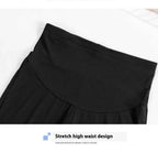 Summer Women's Maternity with Pockets Large Size Maternity Trousers Outside Wearing Thin Section of Ice Silk Draped Wide-Legged