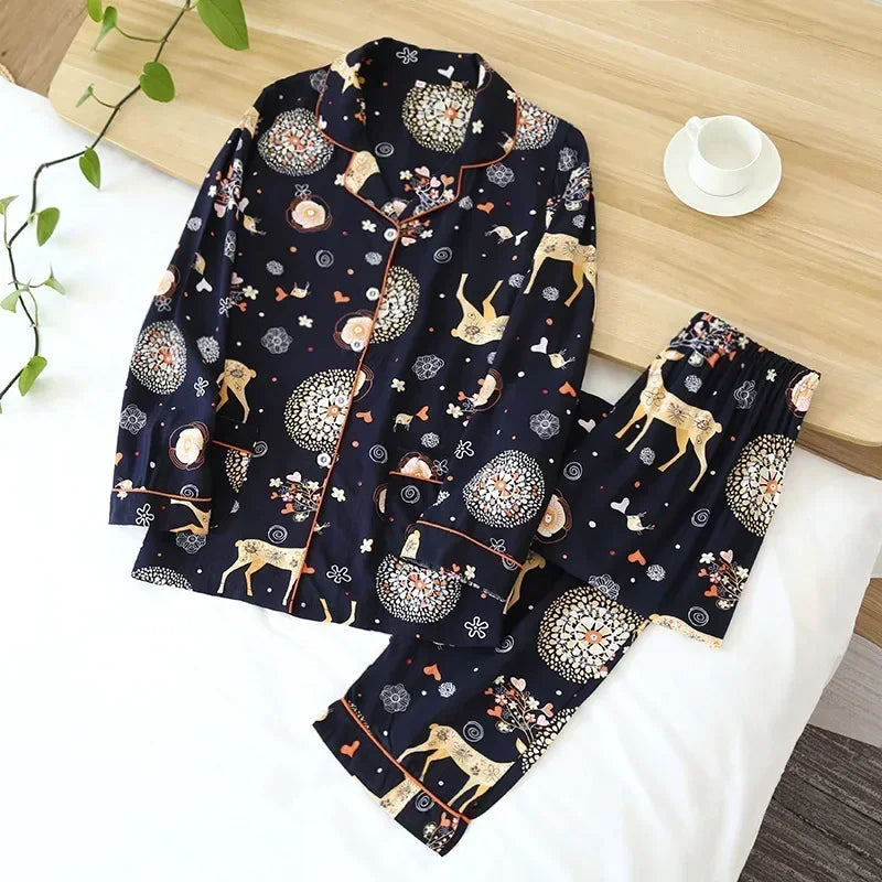 Spring / Summer New 100% viscose long-sleeved trousers pajamas SS69