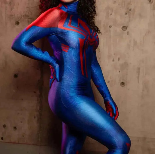 SS69 Women 2099 Spiderman Cosplay Jumpsuit Stretchy Polyester Bodysuit