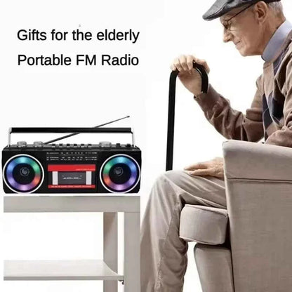 Desktop Retro Cassette Recorder Player With Am Fm Sw Portable Player Wireless Bluetooth Speaker Radio Auto Stop Tape FM Radio