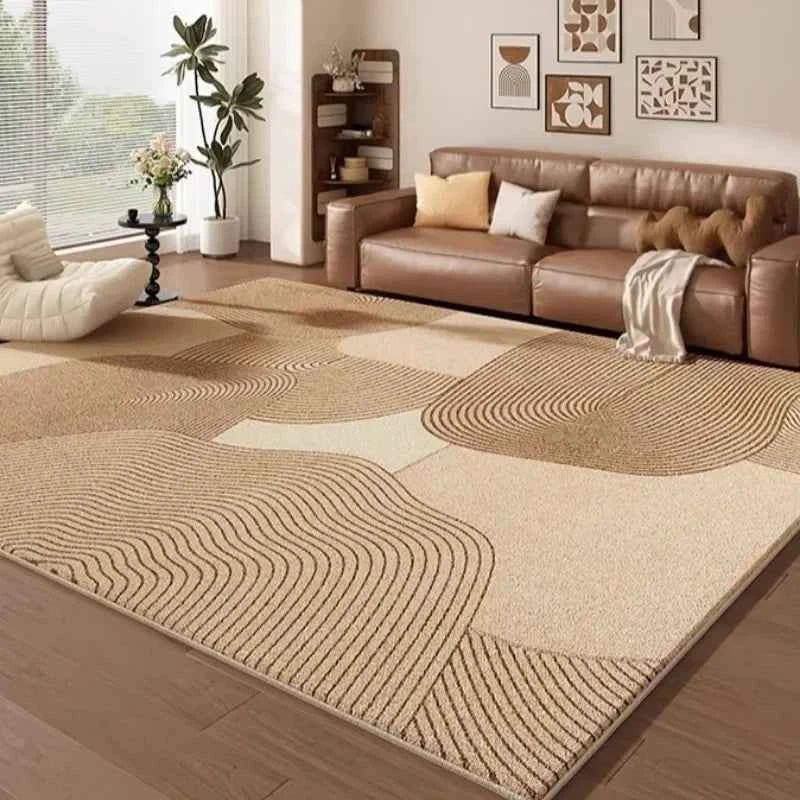 Cream Color Living Room Carpet Light Luxury Home Decoration Bedroom Rug Large Size Plush Sofa Coffee Table Floor Mat Tapis カーペット