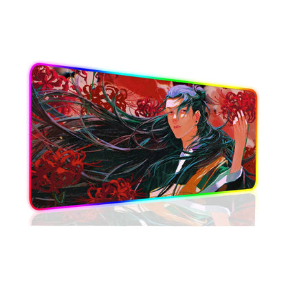 1pc Suguru Geto Jujutsu Kaisen Anime XXL RGB Gaming Mouse Pads HD Black Gamer Accessories Large LED SS69 25.69 z1 / 700x300x3mm