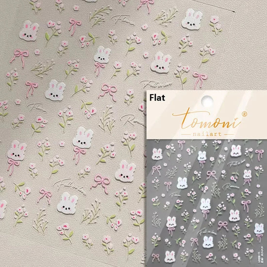 Cute Jelly Pink Cat Paw Print Nail Sticker Kawaii Pink Black Cat Claw 5D Embossed Self-Adhesive Nail Art Sticker Nail Art Decal SS69 7.69 TO4041