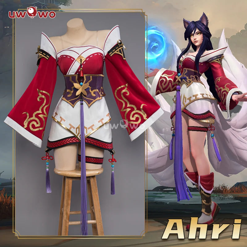 UWOWO Ahri Nine-Tails Cosplay Costume