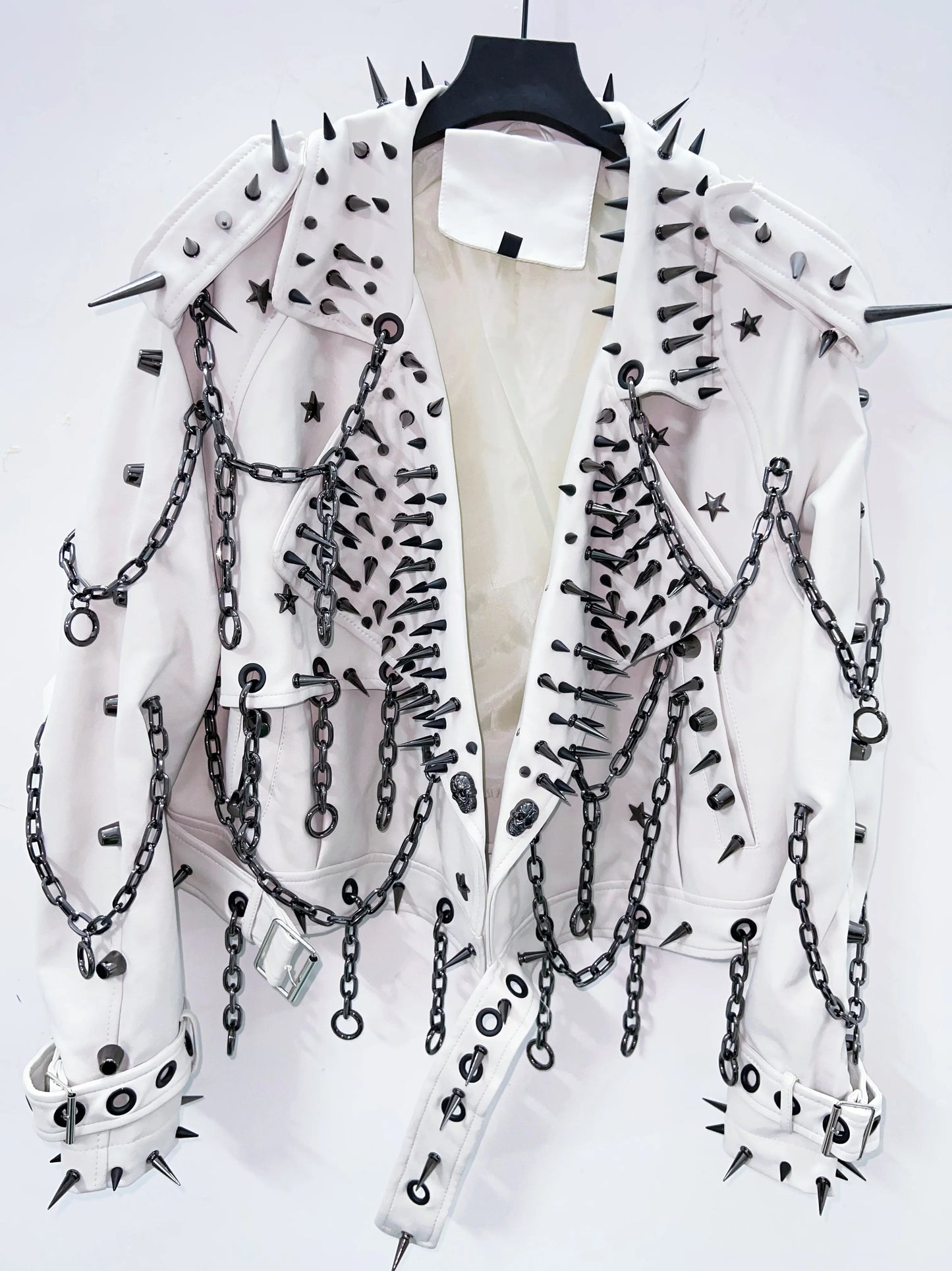 vintage Leather  y2k  Jacket Skull Jacket Punk Jacket  gothic Leather gothic clothes y2k fashion y2k clothes  harajuku Jacket SS69