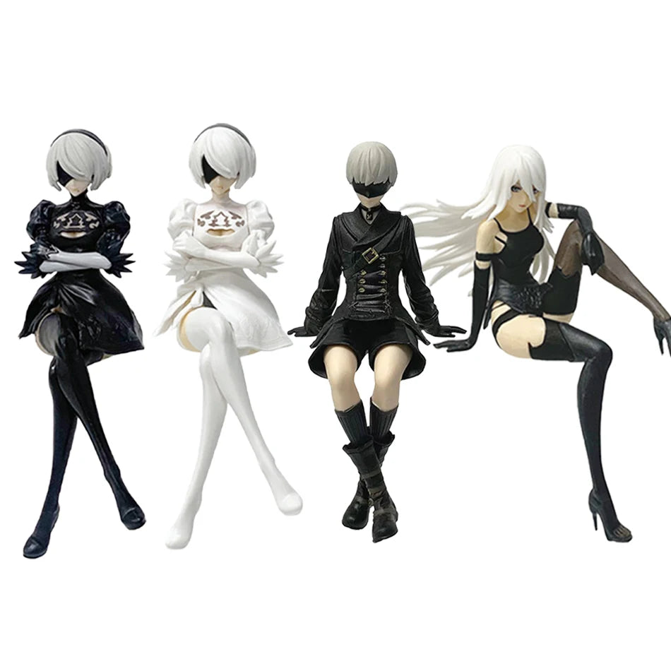 13-15CM NieR:Automata Yorha No. 2 Type B PVC Anime Action Figures Model Collection Ornament Anime Cartoon Model Toy Gift SS69 27.69 4pcs-No box