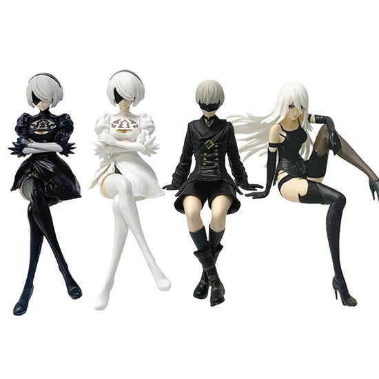 13-15CM NieR:Automata Yorha No. 2 Type B PVC Anime Action Figures Model Collection Ornament Anime Cartoon Model Toy Gift SS69 27.69 4pcs-No box