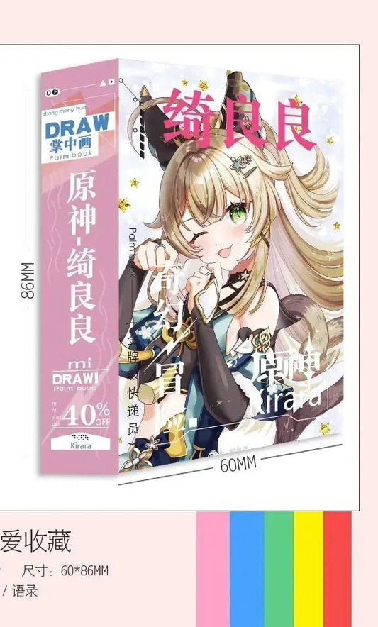 Game Impact Alhaitham Anime Project 40 Sheets 80 Pages Double-sided Mini Characters 68x60mm Magazine Miniature Comic Books SS69 9.69 Kirara / 40 Sheets 80 Pages