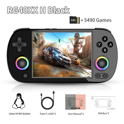 ANBERNIC RG40XX H Handheld Game Console Linux 64-bit System 4.0 inch IPS 3200mAh Retro Video Gaming Console 64G 5000+ Games Gift SS69