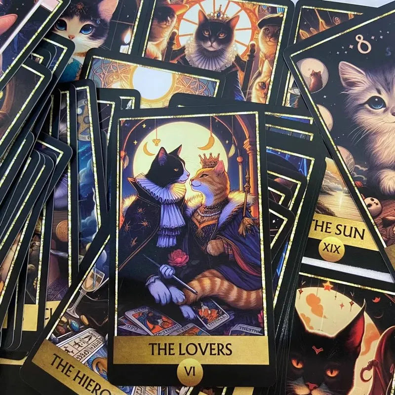 Cat tarot cards A 78-Card Deck Tarot Oracle Cards For Beginners Learning Fortune Telling Game Divination Tools For All Skill SS69