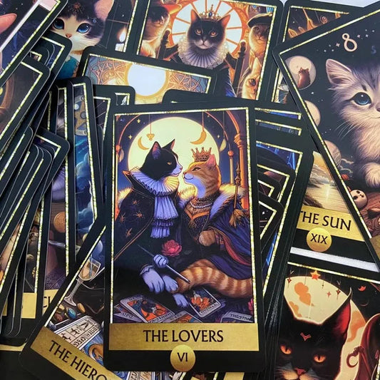 Cat tarot cards A 78-Card Deck Tarot Oracle Cards For Beginners Learning Fortune Telling Game Divination Tools For All Skill SS69