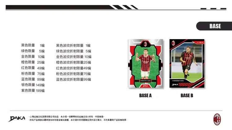2025-2026 Daka Messi Mbappe Yamal Football Collection Card Real Madrid Barcelona Manchester Juventus Ale Milano Star Player Card
