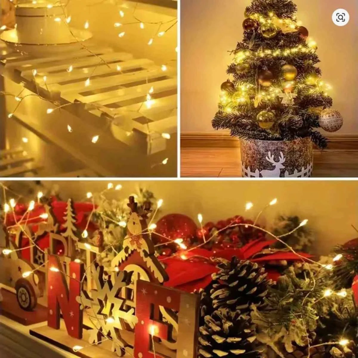 6M-50M Cluster Firecracker String Lights Fairy Christmas Light Garland LED For Wedding Party New Year Christmas Tree Decor Lamps