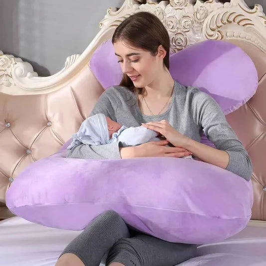 Soft Fleece Pregnant Pillow Gravida U Type Lumbar Pillow Multi Function Side Protect Cushion for Pregnancy Women Dropshipping