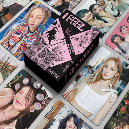 KPOP 55cards/set (G) I-DLE Album Card I FEEL Album GIDLE Ye Shuhua MINNIE Printed Photo Card LOMO Card Gift For Girls Collection SS69