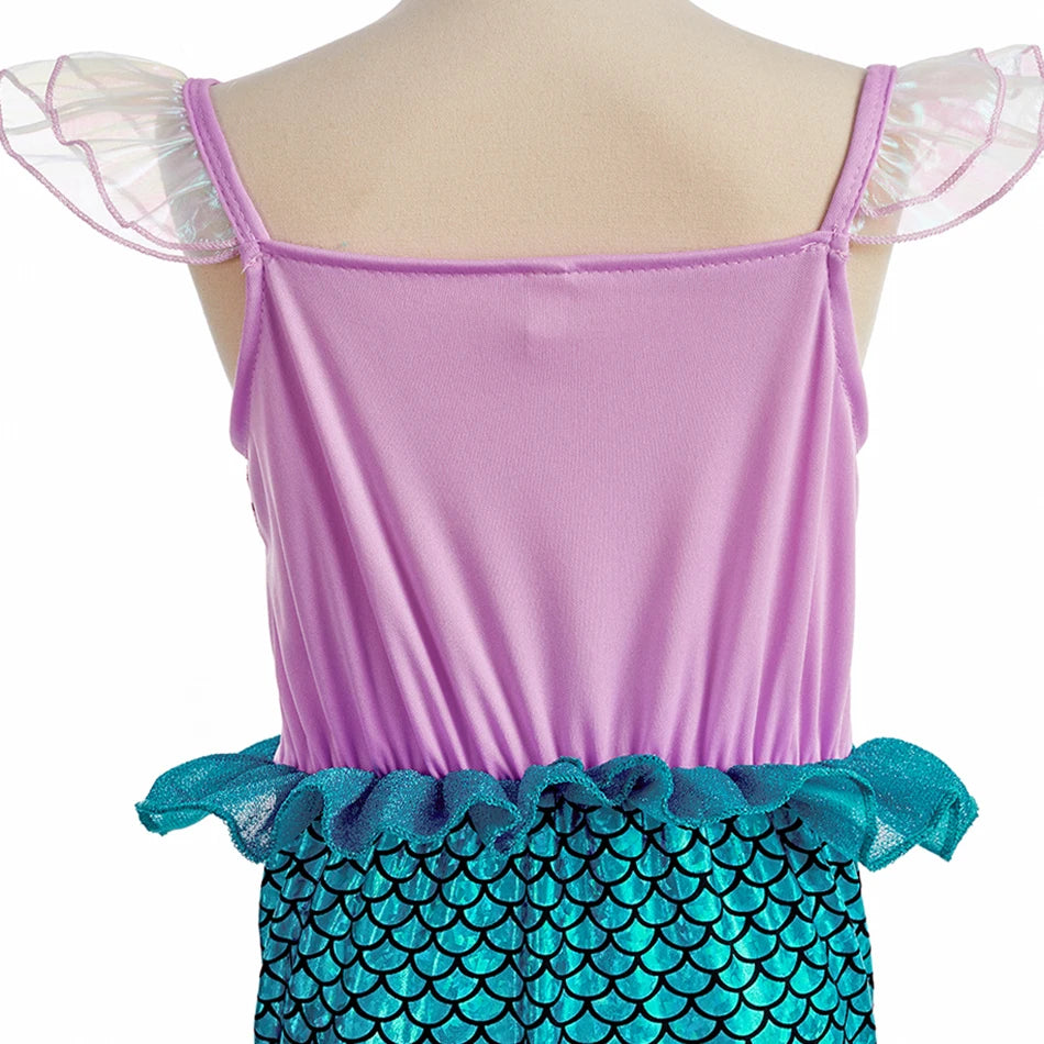 Girls Princess Cosplay Costume Dress - Flower Print