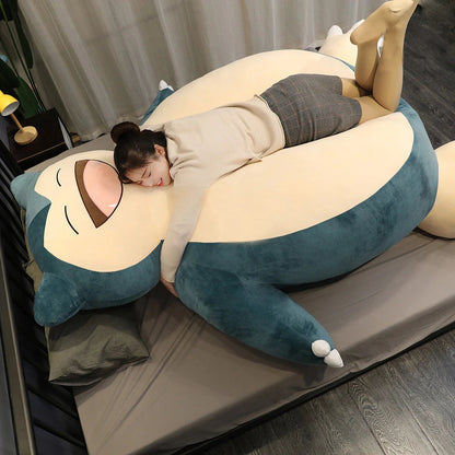 30/200cm Huge Pokemon Snorlax Anime Plush Toys Big Pokémon Plushie Kawaii Semi-finished Leather Holster Pillow Gift for Children SS69