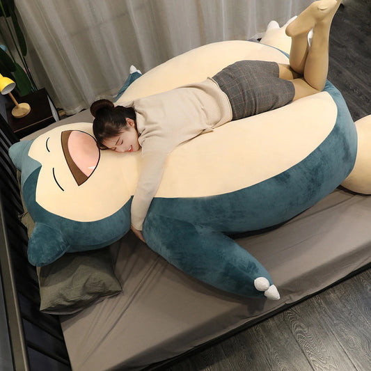 30/200cm Huge Pokemon Snorlax Anime Plush Toys Big Pokémon Plushie Kawaii Semi-finished Leather Holster Pillow Gift for Children SS69