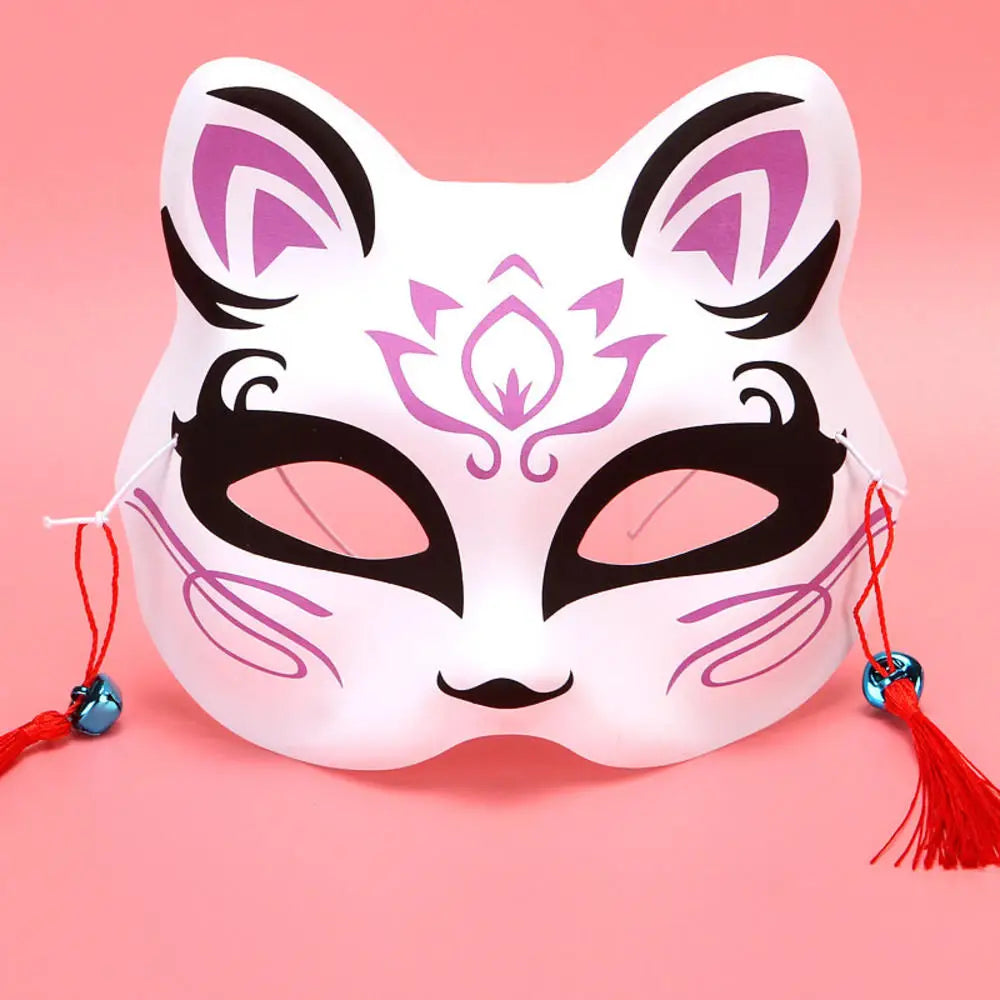 Exaggerated Rabbit Ear Mask - Black & White PVC Costume Accessory