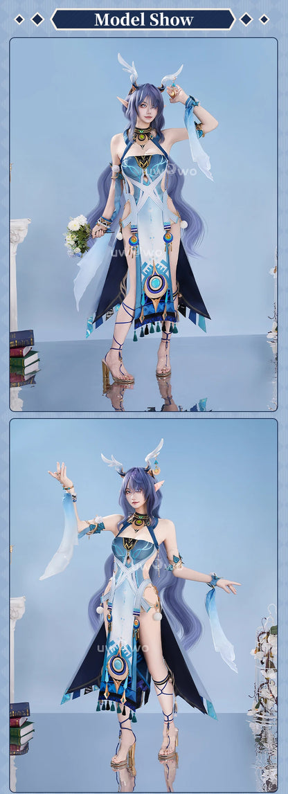 UWOWO Lauma Cosplay Collab Series: Genshin Imapct Lauma Cosplay Costume With Ears XS-2XL Halloween Costume